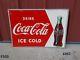 Vintage Drink Ice Cold Coca Cola Coke Soda Pop Drink Metal Sign Robertson Rare
