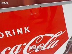 Vintage Drink Ice Cold Coca Cola Coke Soda Pop Drink Metal Sign Robertson Rare