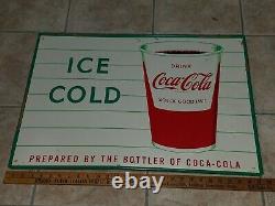 Vintage Drink Ice cold Coca-Cola Sign Of Good Taste Cup Sign MCA 181 Coke Soda