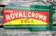 Vintage Drink Royal Crown Cola Rc Double-sided Flange Gas Oil Porcelain Sign