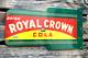 Vintage Drink Royal Crown Cola Rc Double-sided Flange Gas Oil Porcelain Sign