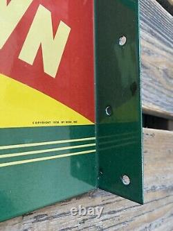 Vintage Drink Royal Crown Cola Rc Double-sided Flange Gas Oil Porcelain Sign