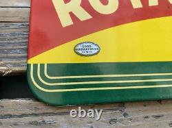 Vintage Drink Royal Crown Cola Rc Double-sided Flange Gas Oil Porcelain Sign