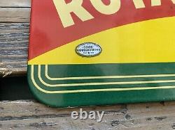 Vintage Drink Royal Crown Cola Rc Double-sided Flange Gas Oil Porcelain Sign