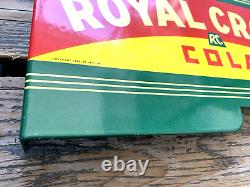 Vintage Drink Royal Crown Cola Rc Double-sided Flange Gas Oil Porcelain Sign