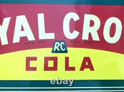 Vintage Drink Royal Crown Cola Rc Double-sided Flange Gas Oil Porcelain Sign