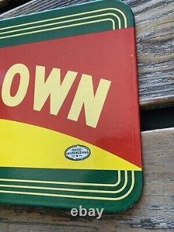 Vintage Drink Royal Crown Cola Rc Double-sided Flange Gas Oil Porcelain Sign