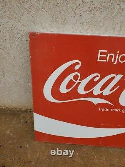 Vintage ENJOY Coca Cola COKE Metal box Soda Sign A