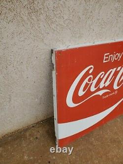 Vintage ENJOY Coca Cola COKE Metal box Soda Sign A