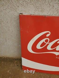 Vintage ENJOY Coca Cola COKE Metal box Soda Sign C