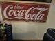 Vintage Early 1900s Drink Coca Cola Porcelain Advertising Sign 30 x 12