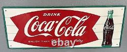 Vintage Early 50's Coca Cola Sign Enjoy That Refreshing New Feeling 32 X 12