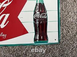 Vintage Early 50's Coca Cola Sign Enjoy That Refreshing New Feeling 32 X 12