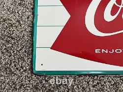 Vintage Early 50's Coca Cola Sign Enjoy That Refreshing New Feeling 32 X 12