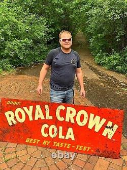 Vintage Early Large Royal Crown Cola Soda Pop Metal Sign Coke 75 inches RC