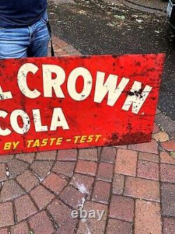 Vintage Early Large Royal Crown Cola Soda Pop Metal Sign Coke 75 inches RC