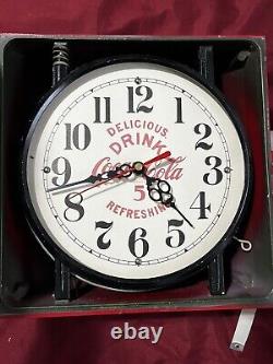 Vintage Econolite Coca Cola Lighted Heavey Clock Unusual