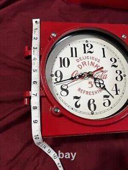 Vintage Econolite Coca Cola Lighted Heavey Clock Unusual