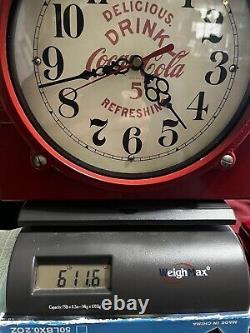 Vintage Econolite Coca Cola Lighted Heavey Clock Unusual