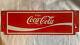 Vintage Enjoy COCA-COLA Screen Door Push Protector Metal Coke Sign 19 x 6