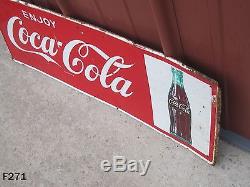 Vintage Enjoy Coca Cola Coke Drink Soda Pop Bottle Antique Sign Mca Advertising