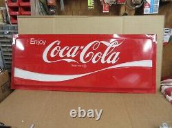 Vintage Enjoy Coca Cola Embossed Plastic Lighted Cover Sign
