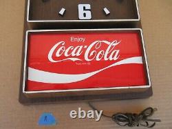 Vintage Enjoy Coca Cola Hanging Wall Clock Sign Advertisement A