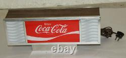 Vintage Enjoy Coca-Cola Lighted Sign Soda Fountain Machine Topper