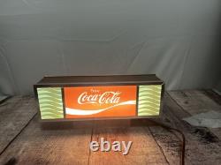 Vintage Enjoy Coca Cola Retro Light Up Tabletop Restaurant Bar Chrome Sign