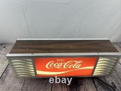 Vintage Enjoy Coca Cola Retro Light Up Tabletop Restaurant Bar Chrome Sign