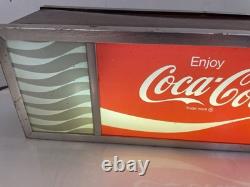 Vintage Enjoy Coca Cola Retro Light Up Tabletop Restaurant Bar Display Sign 14