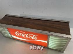 Vintage Enjoy Coca Cola Retro Light Up Tabletop Restaurant Bar Display Sign 14