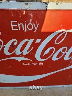 Vintage Enjoy Coca Cola Sign Metal 36x24 inches