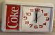 Vintage Enjoy Coke Coca-Cola Store Clock Sign Advertise Electric Plastic 1985