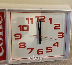 Vintage Enjoy Coke Coca-Cola Store Clock Sign Advertise Electric Plastic 1985