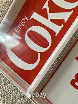 Vintage Enjoy Coke Coca-Cola Store Clock Sign Advertise Electric Plastic 1985