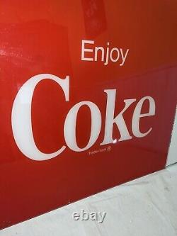 Vintage Enjoy Coke Sign Trademark Retro General Store Coca Cola Advertising Sign