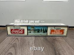Vintage Frozen Coca Cola Orange Fanta Lighted Soda Sign