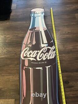 Vintage Giant 54 Medal Coca-cola Cut Out Bottle Sign