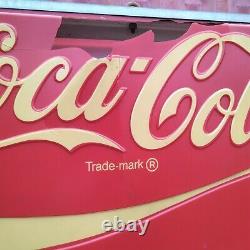 Vintage Hanging Coca-cola Coke Lighted Double Sided Advertisement Sign