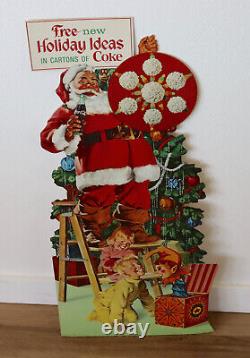 Vintage Holiday Ideas Coke Coca Cola Santa Christmas Soda Cardboard Sign Standee