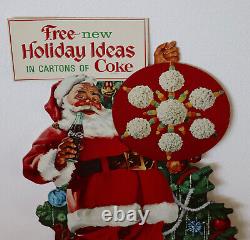 Vintage Holiday Ideas Coke Coca Cola Santa Christmas Soda Cardboard Sign Standee