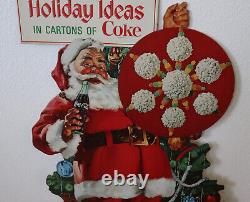 Vintage Holiday Ideas Coke Coca Cola Santa Christmas Soda Cardboard Sign Standee