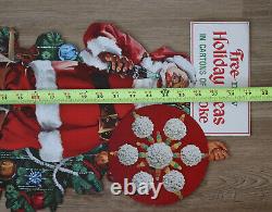 Vintage Holiday Ideas Coke Coca Cola Santa Christmas Soda Cardboard Sign Standee