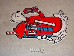 Vintage Icee Frozen Coca Cola Slushy Polar Bear 12 Soda Ice Gas Oil Kmart Sign