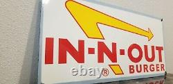 Vintage Innout Porcelain Gas Burger Coca Cola California Fast Food Service Sign