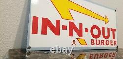 Vintage Innout Porcelain Gas Burger Coca Cola California Fast Food Service Sign