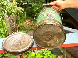 Vintage LG 10 Pound Metal Wak EM Up Coffee Can Great Indian Graphics Duluth Mn