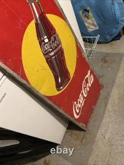Vintage LG. ORIGINAL''HAVE A COKE'' METAL EMBOSSED ADVERTISING SIGN, 54X18