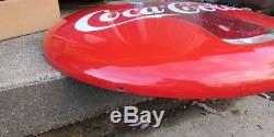 Vintage Large 36 inch Porcelain Coke Coca Cola Button Bottle Sign SO CLEAN